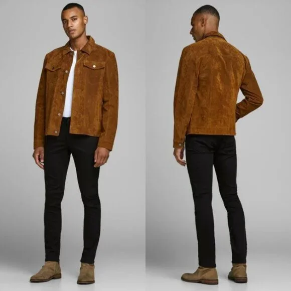 Jack & Jones Stretch Slim Glenn Fit Black Denim Jeans Mens Size 28 x 32 Pant NEW - Picture 2 of 15